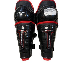 Used CCM JETSPEED FT 350 Youth Shin Guards Black 8" 11706-S000366414