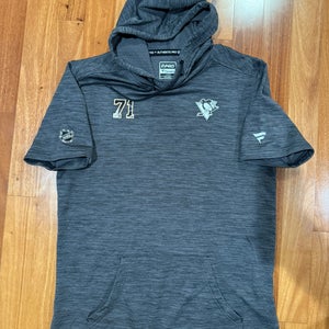 Evgeni Malkin 71 Pittsburgh Penguins Fanatics Authentic Pro Short Sleeve Hoodie Player Used L