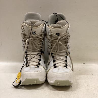 Used Burton FLEX 2 Mens Snowboard Boots White Senior 10 11725-S000493666