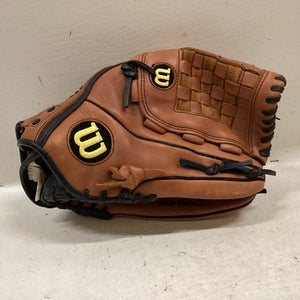 Used Wilson A0700 XXC RH Throw Fastpitch Gloves Brown 13" 11725-S000493687