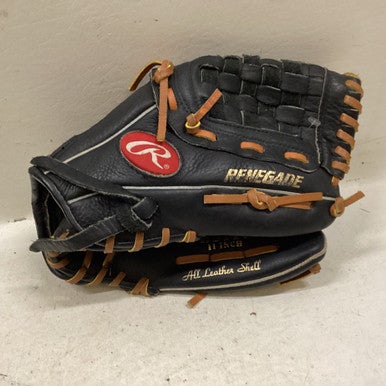 Used Rawlings RS110 RENEGADE BB/SB Glove RH Throw Black 11" 11725-S000493595