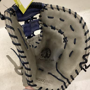 Used Nokona 1ST BASE BB/SB First Base RH Throw Grey And Navy Blue