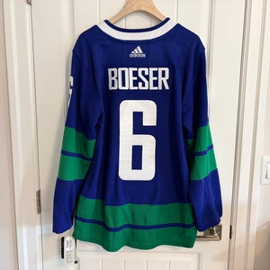 BNWT Authentic Adidas Vancouver Canucks Brock Boeser 50th Jersey Size 46 Small