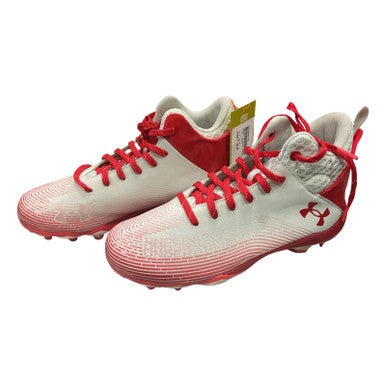 Used Under Armour Adult Football Cleats Cardinal And White Senior 9 11859-S000026735