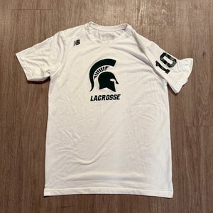 White Michigan State Lacrosse Shirt