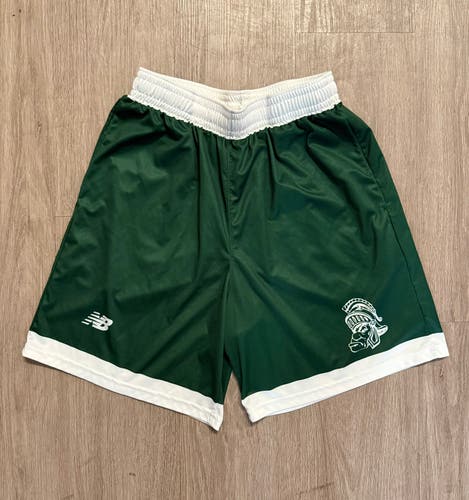 Green Michigan State Lacrosse Shorts