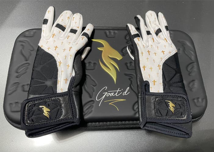 Goat’d Blessings - Lux Edition Batting Gloves (New) w/ Carrying Case - Youth Medium