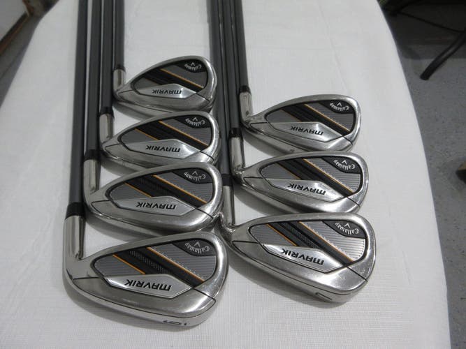 Callaway Mavrik Iron Set - 6-PW, AW, GW - Senior Flex Graphite +0.5" Long