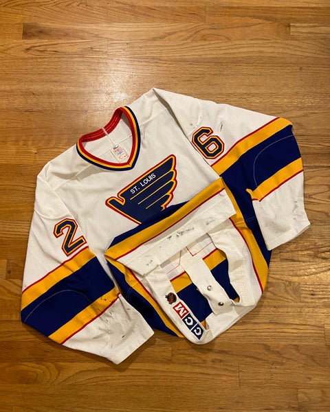 Vintage David Bruce St. Louis Blues game worn hockey jersey