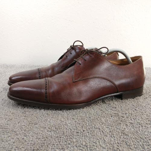 Wilkes Bashford Shoes Mens Size 11.5 Shoes Leather Cap Toe Oxford Made in Italy