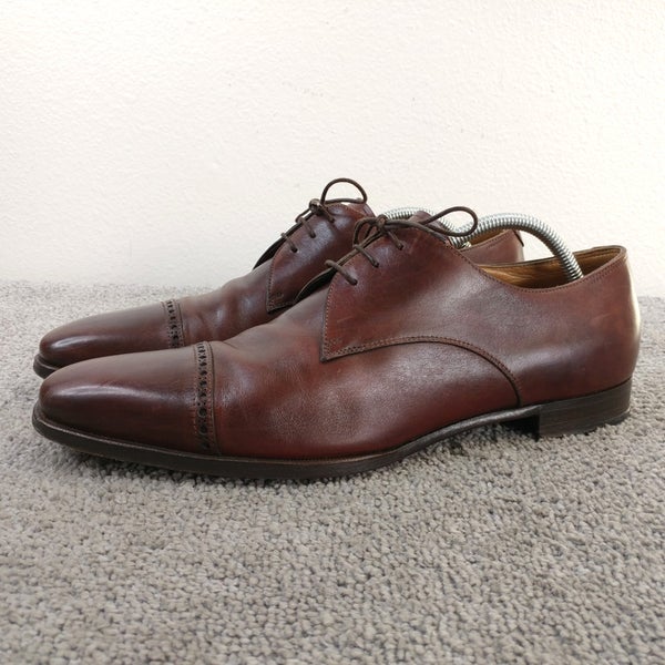 Wilkes Bashford Shoes Mens Size 11.5 Shoes Leather Cap Toe Oxford Made in Italy