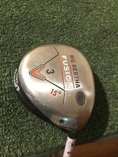 Callaway Big Bertha Fusion 15* 3 Wood Stiff Aldila NVS 55 Graphite Shaft (43)