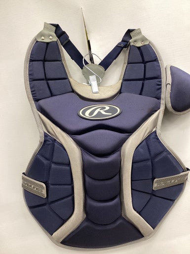 Used Rawlings FAST PITCH CHEST Catchers Chest Protector Navy Blue Adult 11851-S000039609