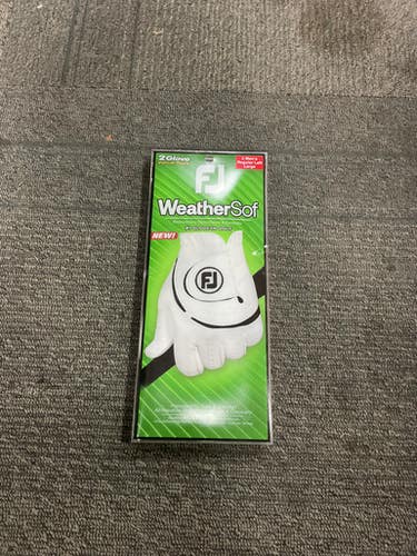 Used Foot Joy WEATHERSOF Mens Golf Glove White LG 11614-S000224495