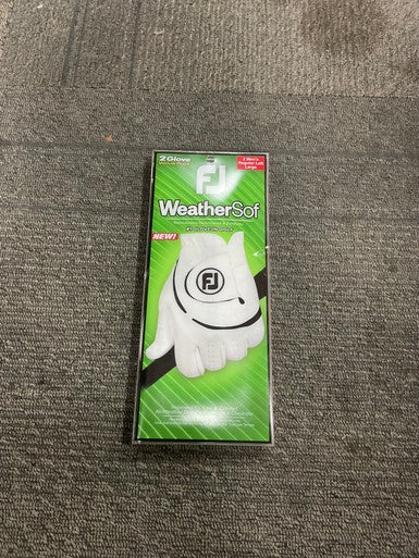 Used Foot Joy WEATHERSOF Mens Golf Glove White LG 11614-S000224495
