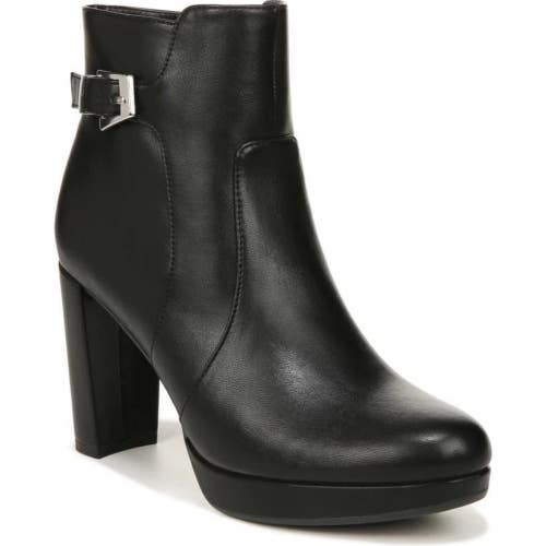 Naturalizer Braxton I6499S3 Boots Women's 8.5 Black Crinkle Ankle Bootie TZP452