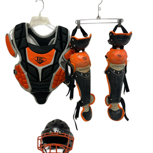 Used Louisville Slugger Series 5 9-12 Black and Orange Catchers Set 11692-S000143621