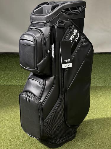 PING 2025 DLX Premium 15-Way Cart Golf Bag Color: Black NEW!