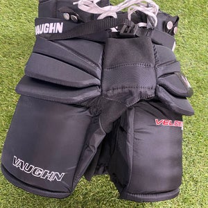 Black Intermediate Medium Vaughn Velocity V10 Hockey Goalie Pants (Used)