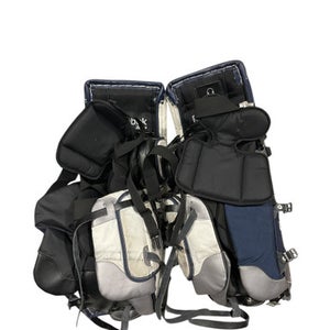 Used Reebok 7000 JR Goalie Leg Pads Junior Royal Blue 28" 11847-S000030709