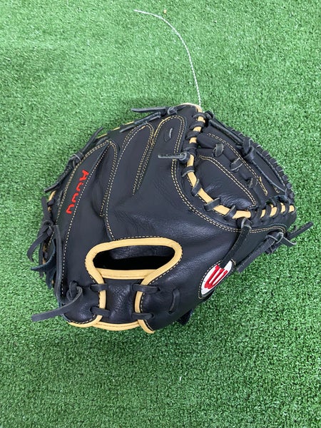 Black Wilson A500 RH Catcher's Baseball Glove 32" (Used)
