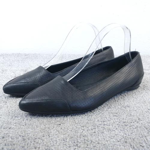Tamar Shalem Vegan Flats Womens Size 40 EU Shoes Black Slip On Loafers