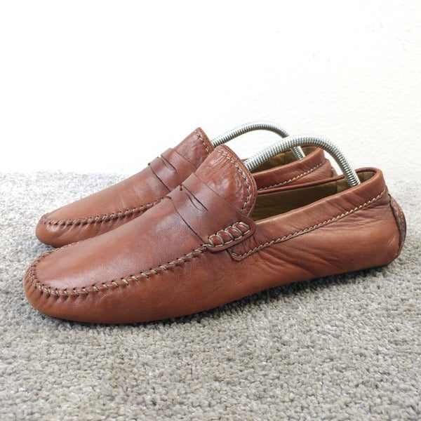 Robert Zur Driving Loafers Mens Size 8.5 Soft Brown Leather Sven Glove Slip On
