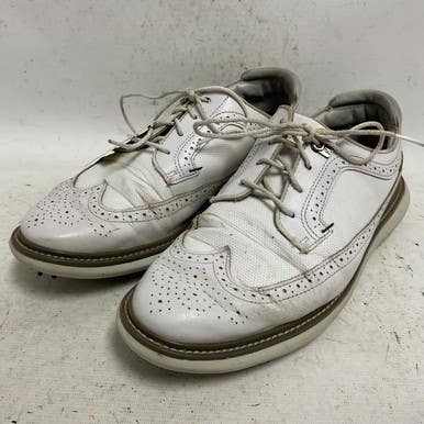Used Foot Joy 57910 Mens Golf Shoes White Senior 9.5 11855-S000193870