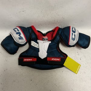 Used CCM NEXT Youth Shoulder Pads White/Red/Navy MD 11855-S000193911
