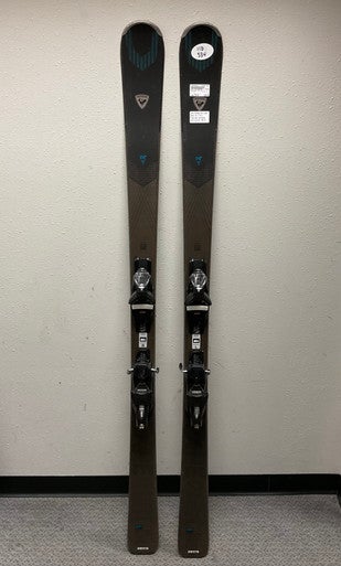 Used Rossignol EXP 82 TI Mens DH Ski/Binding Black And Tan 176 cm 11855-S000193882