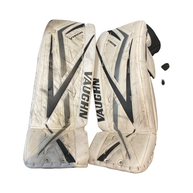 Used Vaughn VISION Goalie Leg Pads Senior White 34" 11883-S000148280