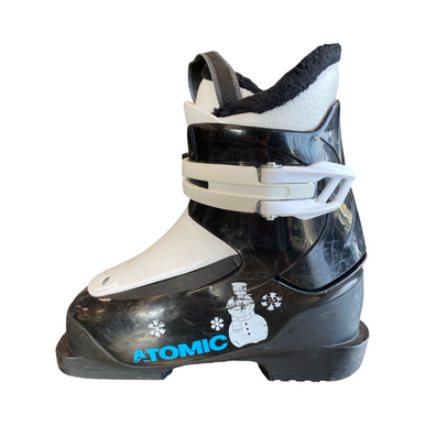 Used Atomic Boys DH Ski Boot Black 225 MP - J04.5 - W5.5 11883-S000151631