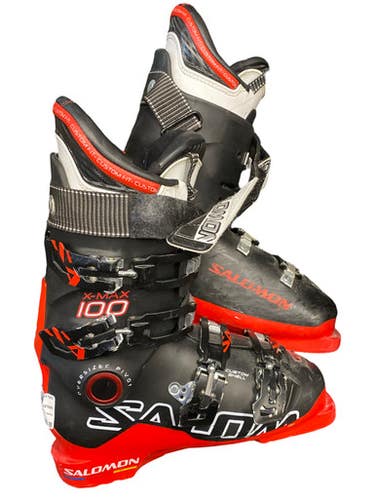 Used Salomon X100MAX Mens DH Ski Boot Black 255 MP - M07.5 - W08.5 11883-S000153454