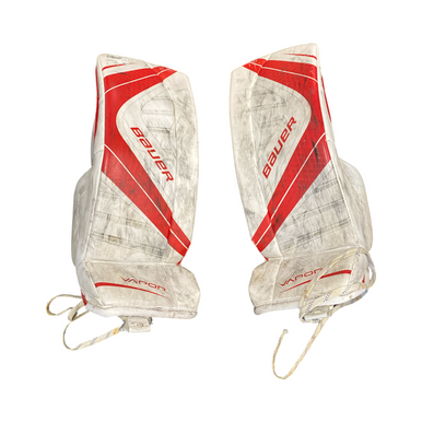 Used Bauer VAPOR Goalie Leg Pads Junior White 32 1/2" 11883-S000152045