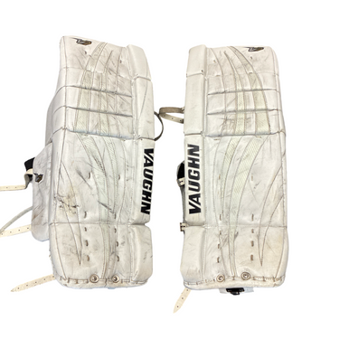 Used VAUGHN VELOCITY Goalie Leg Pads Junior White 28" 11883-S000150646
