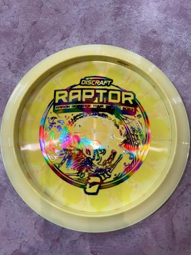 Used Discraft AARON GOSSAGE RAPTOR 2023 Disc Golf Driver Yellow 11883-S000138718