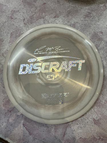 Used Discraft PAUL MCBETH ESP BUZZZ Disc Golf Driver Grey 11883-S000138701