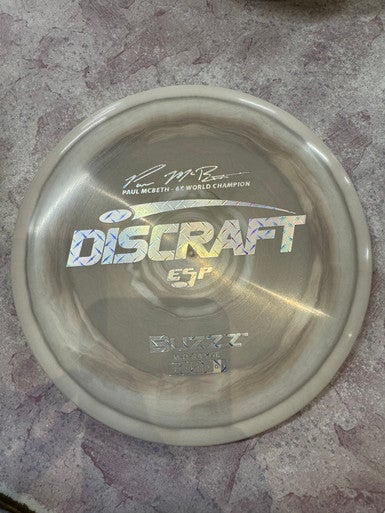Used Discraft PAUL MCBETH ESP BUZZZ Disc Golf Driver Grey 11883-S000138701