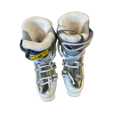 Used Salomon DIVINE RS Womens DH Ski Boot White 240 MP - J06 - W07 11883-S000140274