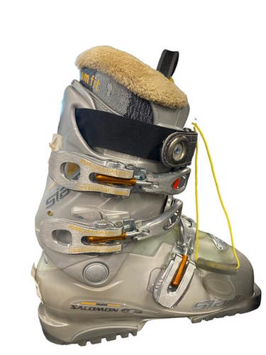 Used Salomon SIAM Womens DH Ski Boot Grey 235 MP - J05.5 - W06.5 11883-S000142018