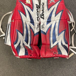 Used Brians PX2 Goalie Leg Pads Senior Red 28" 11883-S000138419