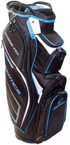 Tour Edge Exotics Xtreme Pro Deluxe Cart Bag (Black/Blue, 13" 15-way Top) 2021