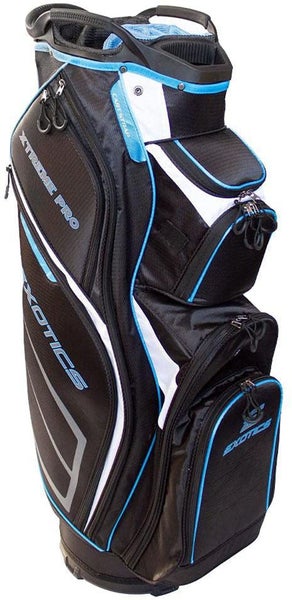 Tour Edge Exotics Xtreme Pro Deluxe Cart Bag (Black/Blue, 13" 15-way Top) 2021