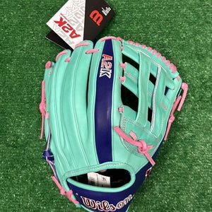 Wilson A2K 12" DW5 Infield Baseball Glove - Seafoam Purple Pink