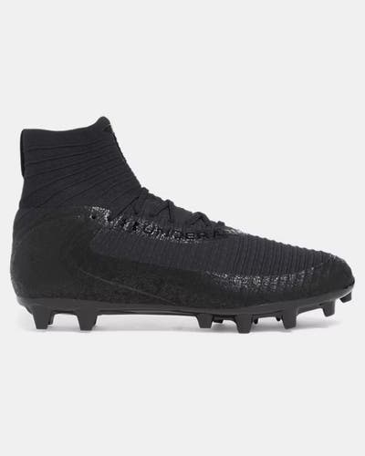 new men's 8 Under Armour UA Highlight 2 MC Knit black Football/lacrosse Cleats 3027304-003