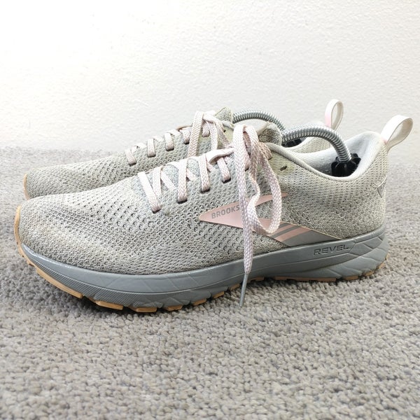 Brooks Revel 5 Shoes Womens Size 7.5 Running Shoes Gray Sneakers Low Top
