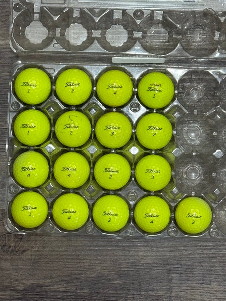 17 Titleist Pro V1 Yellow Golf Balls - 5A/4A Condition