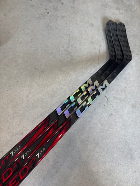 3 Pack Left Hand 75 Flex Custom P28 Senior CCM Jetspeed FT7 Hockey Stick Pro Stock (New) NHL