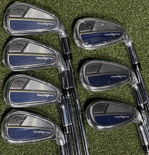 Callaway Paradym Iron Set 5-PW, AW Stiff Flex Steel Elevate MPH 95 NEW!