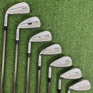 Ping G700 Iron Set 5-PW UW Red Dot Recoil ES F4 Stiff Flex Left Handed